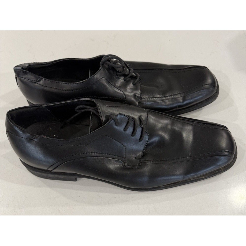 Perry Ellis Portfolio Shoes Dress Loafer Ties‎ Black Men's Size 12 Leather Upper